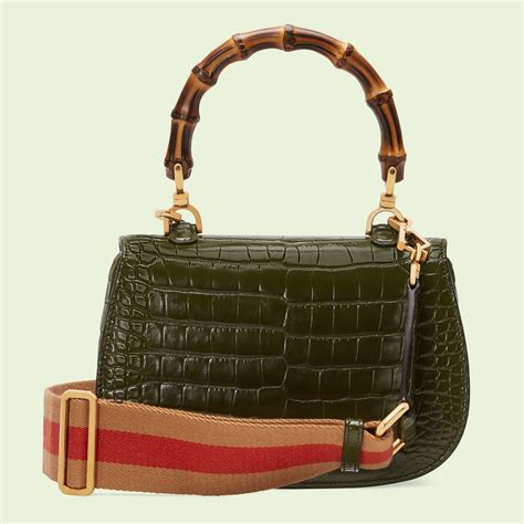 gucci jackie crocodile|gucci crocodile bamboo bag.